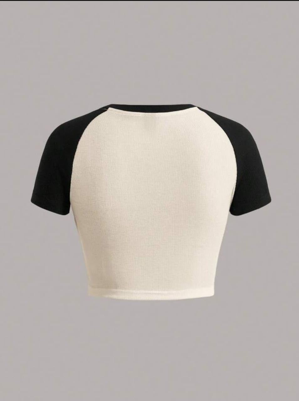 Wear Wild Women's Dream Tunnel Graphic Cotton Ribbed Round Neck Short Sleeve Casual Slim Fit Crop Tops (Beige-M)