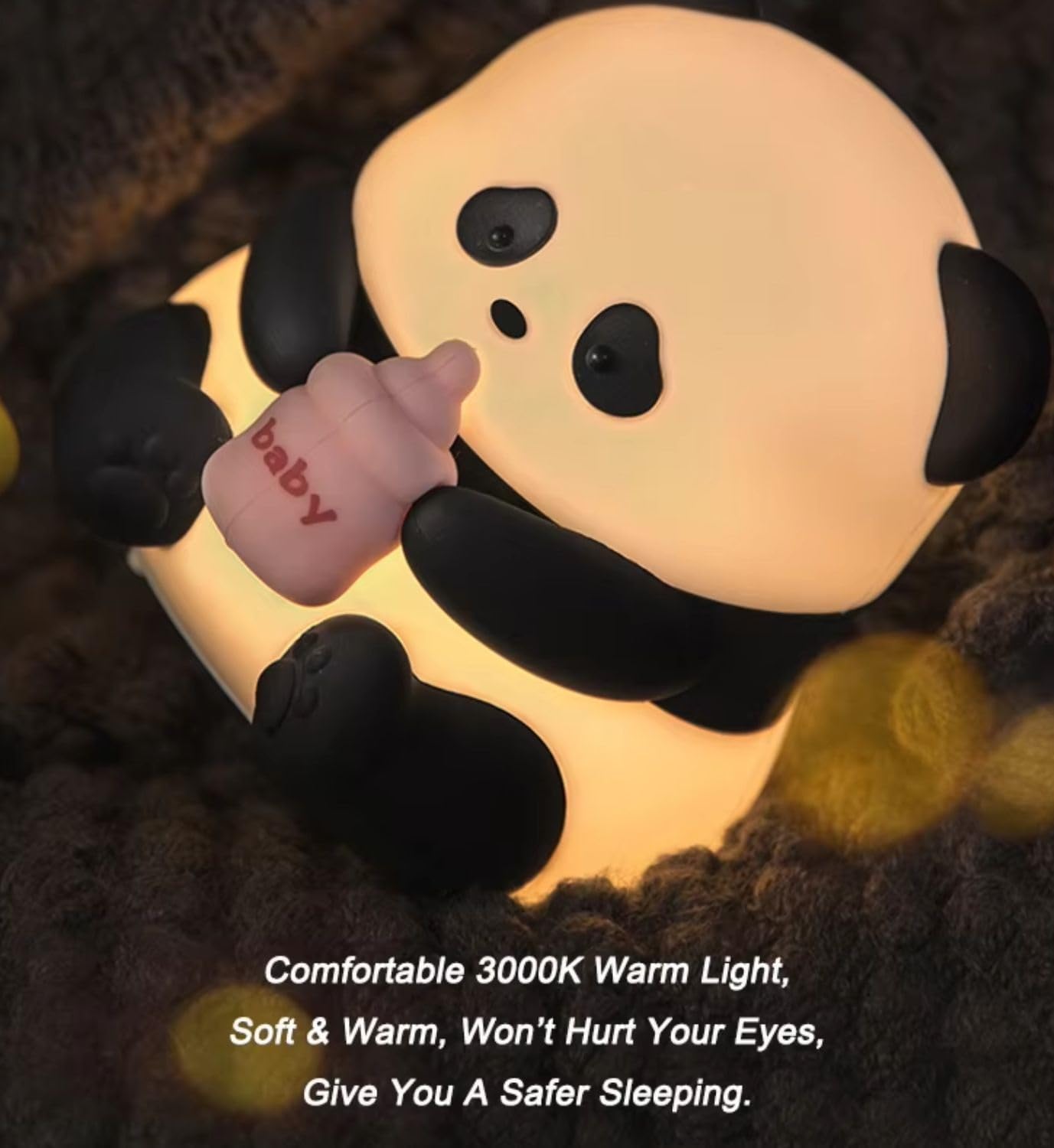 Desidiya® Touch Silicone Panda Light – Night Light for Kids, Girls & Boys | Cute Bedroom Decor for Women | Valentine Special