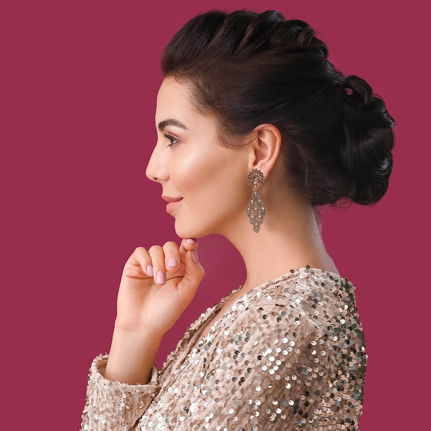 kreyam's Earrings Jhumka for Girls | Fashion Jewellery Women Artificial Gold Plated | Fancy latest Alloy Jhumki Chandbali Earring | Drops & Danglers