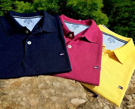 Polo Neck T-Shirt for Men (Multicolor, M) (Pack of 3)
