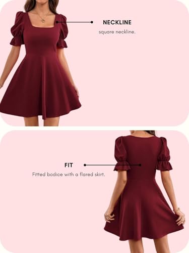 Summer Dress for Women | Short One Piece A-Line Midi Dress | Lightweight Vacation Wear & Daily Casual Outfit