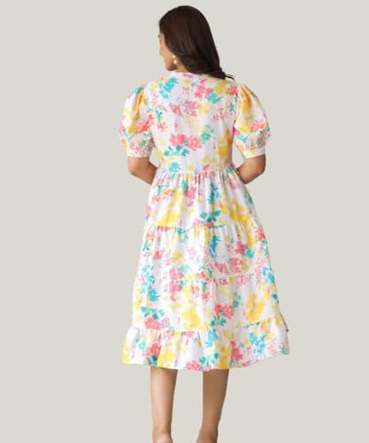 Summer Dress for Women | Short One Piece A-Line Midi Dress | Lightweight Vacation Wear & Daily Casual Outfit