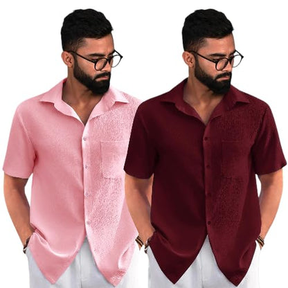 Combo of Men's Regular Fit Shirt  (Pack of 2)