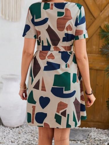 Summer Dress for Women | Short One Piece A-Line Midi Dress | Lightweight Vacation Wear & Daily Casual Outfit