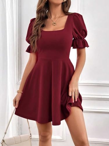 Summer Dress for Women | Short One Piece A-Line Midi Dress | Lightweight Vacation Wear & Daily Casual Outfit