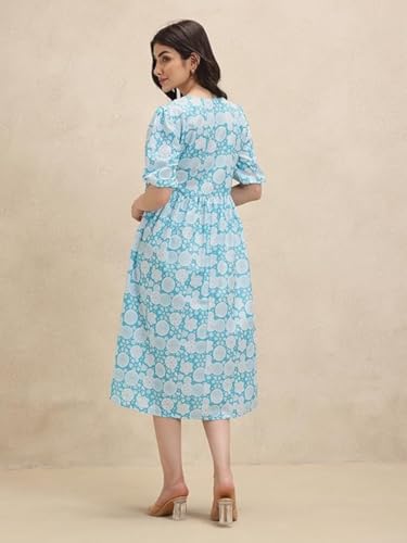 Summer Dress for Women | Short One Piece A-Line Midi Dress | Lightweight Vacation Wear & Daily Casual Outfit