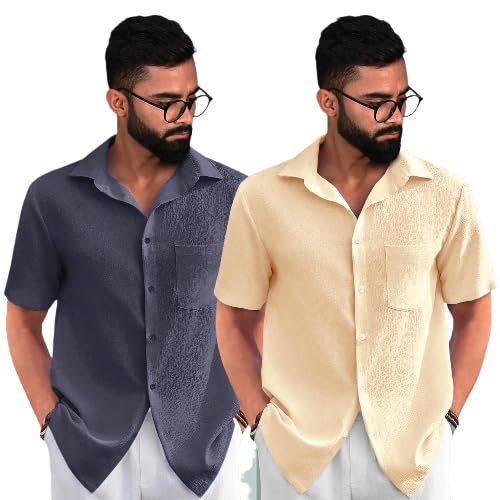 Combo of Men's Regular Fit Shirt  (Pack of 2)