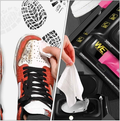 Natural Sneaker & Shoe Cleaner Wipes - Pack of 2 (160pc)