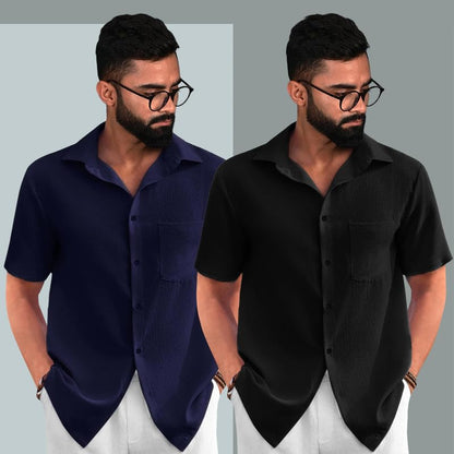 Combo of Men's Regular Fit Shirt  (Pack of 2)
