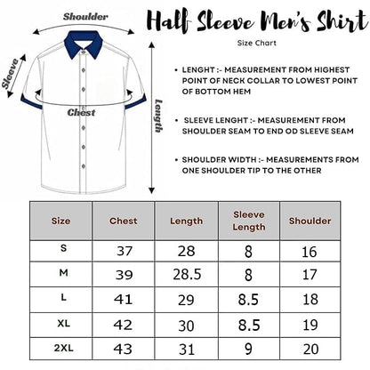 Casual Printed Half Sleeves Shirt for Man