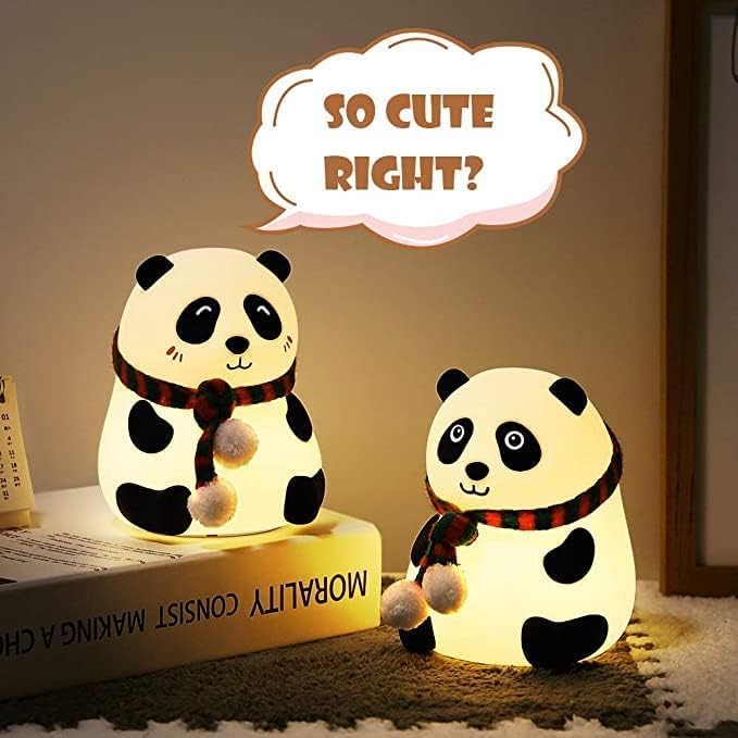 Desidiya® Touch Silicone Panda Light – Night Light for Kids, Girls & Boys | Cute Bedroom Decor for Women | Valentine Special