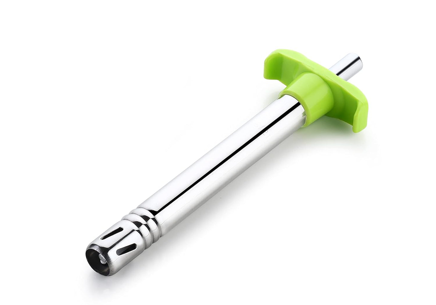 Gas Lighter with Free Knife for Kitchen Use | Regular Size Easy Grip, Silver