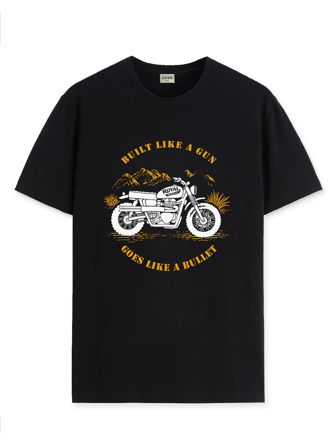 Men's Royal Bike Design Printed 100% Cotton T-Shirt