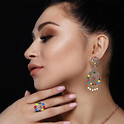 kreyam's Earrings Jhumka for Girls | Fashion Jewellery Women Artificial Gold Plated | Fancy latest Alloy Jhumki Chandbali Earring | Drops & Danglers