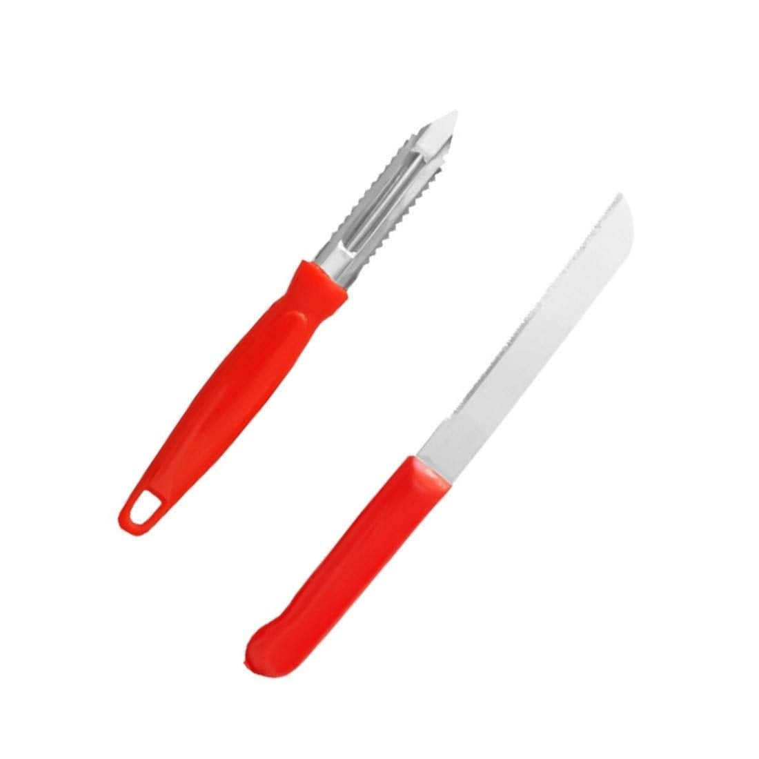 HeeMo 4 in 1 Set of 1 Kitchen Lighter, 1 Knife, 1 Peeler and 1 Smooth Grater