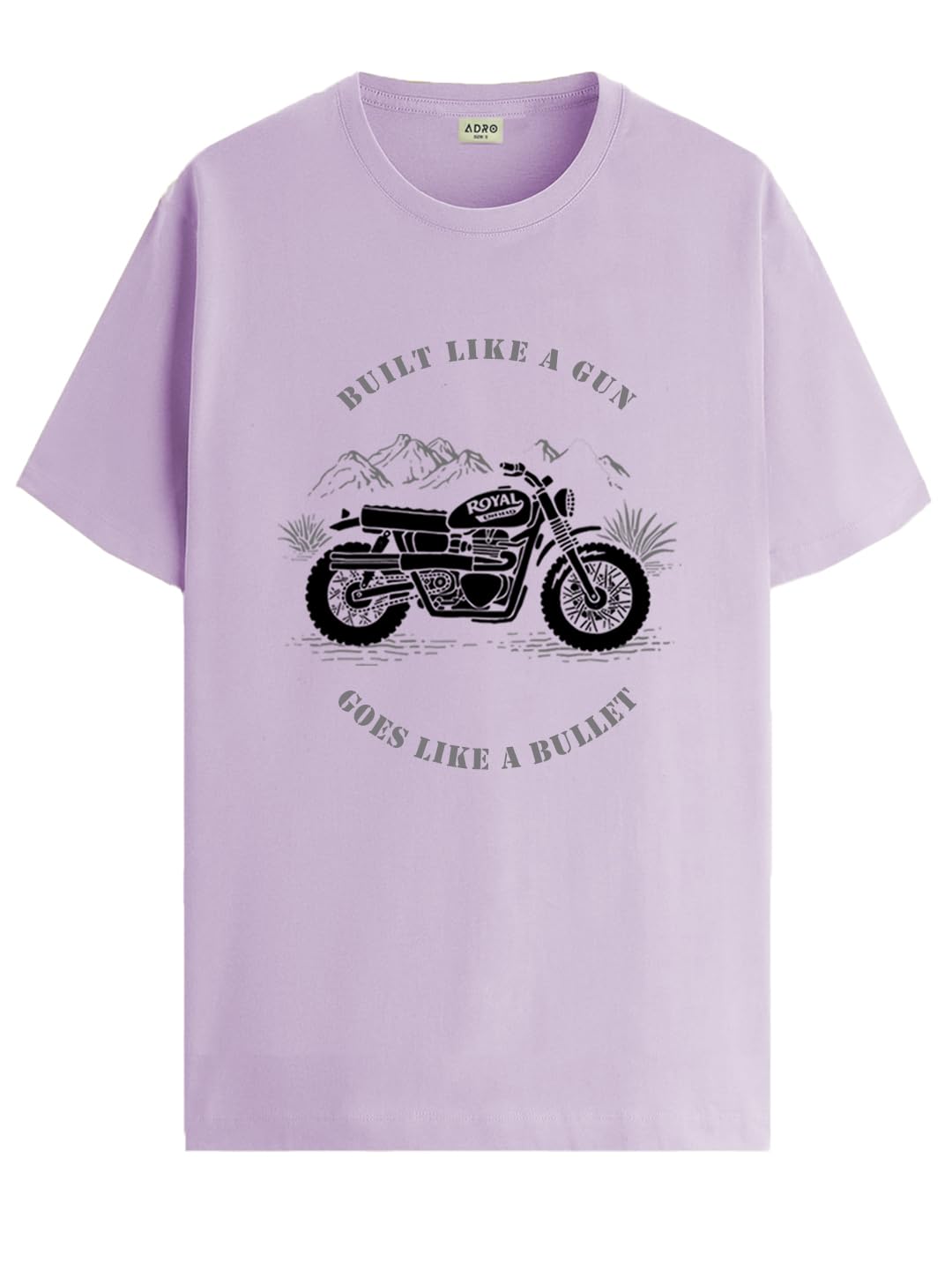 Men's Royal Bike Design Printed 100% Cotton T-Shirt