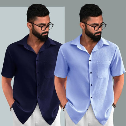 Combo of Men's Regular Fit Shirt  (Pack of 2)