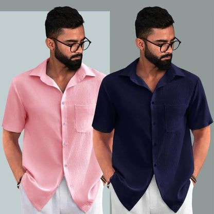 Combo of Men's Regular Fit Shirt  (Pack of 2)