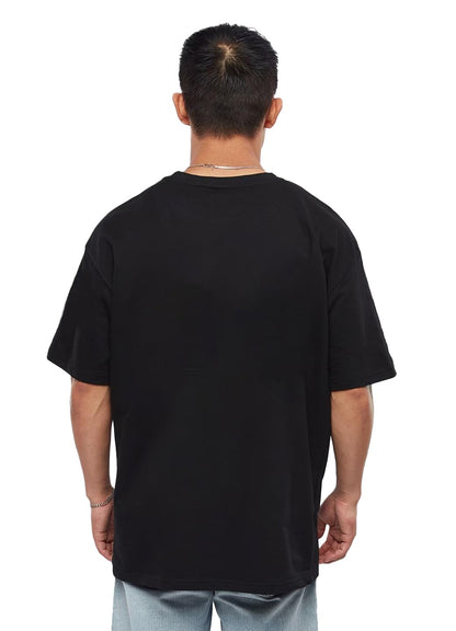LEOTUDE Men's Cotton Oversized Fit Half Sleeve Oversized Printed T-Shirt, Round Neck Longline Drop Shoulder | ful Printed Combo T-Shirt (Pack of 3)