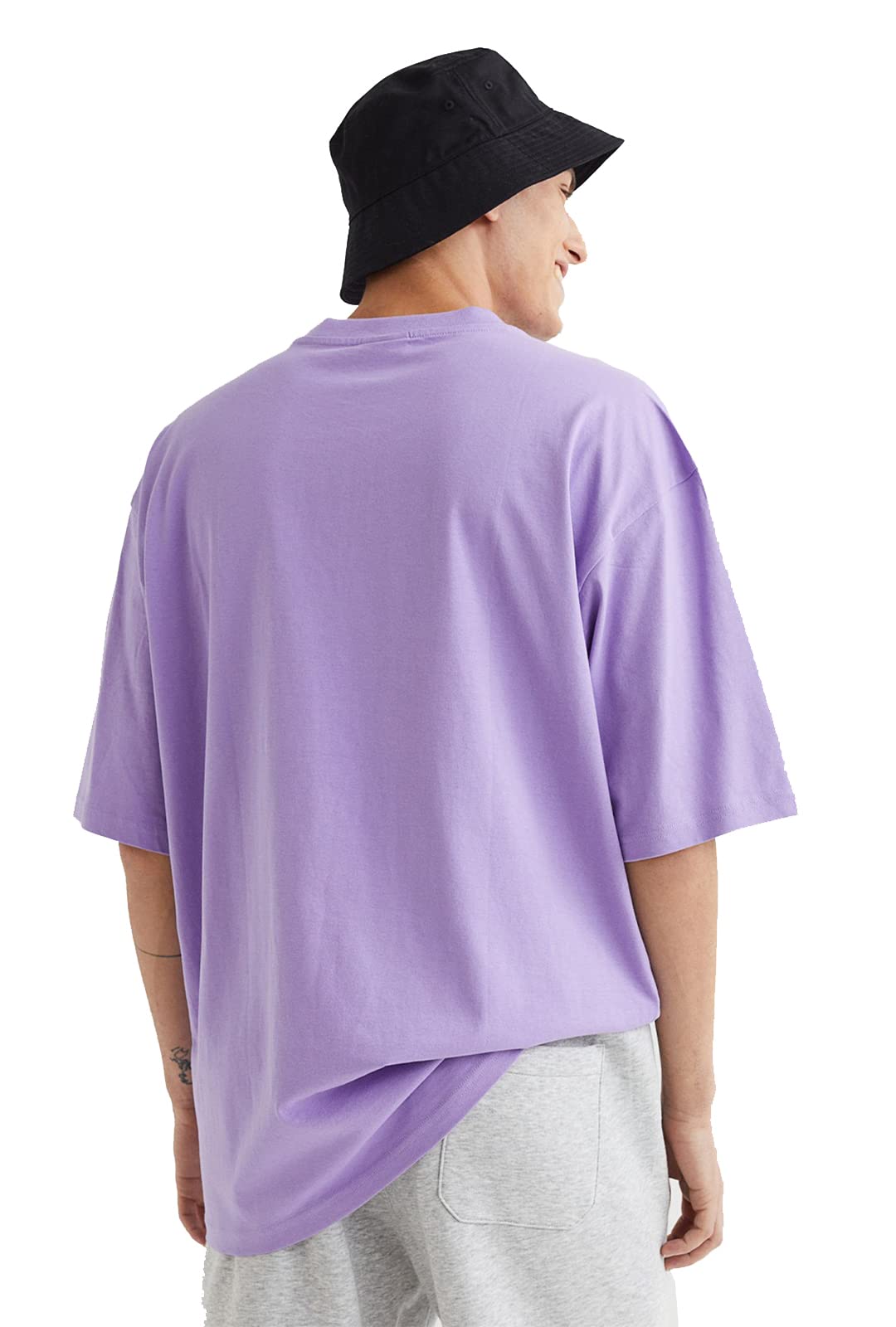 LEOTUDE Men's Cotton Oversized Fit Half Sleeve Oversized Printed T-Shirt, Round Neck Longline Drop Shoulder | ful Printed Combo T-Shirt (Pack of 3)