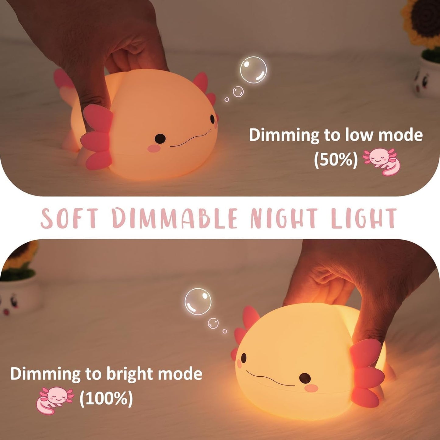 Desidiya® Touch Silicone Panda Light – Night Light for Kids, Girls & Boys | Cute Bedroom Decor for Women | Valentine Special