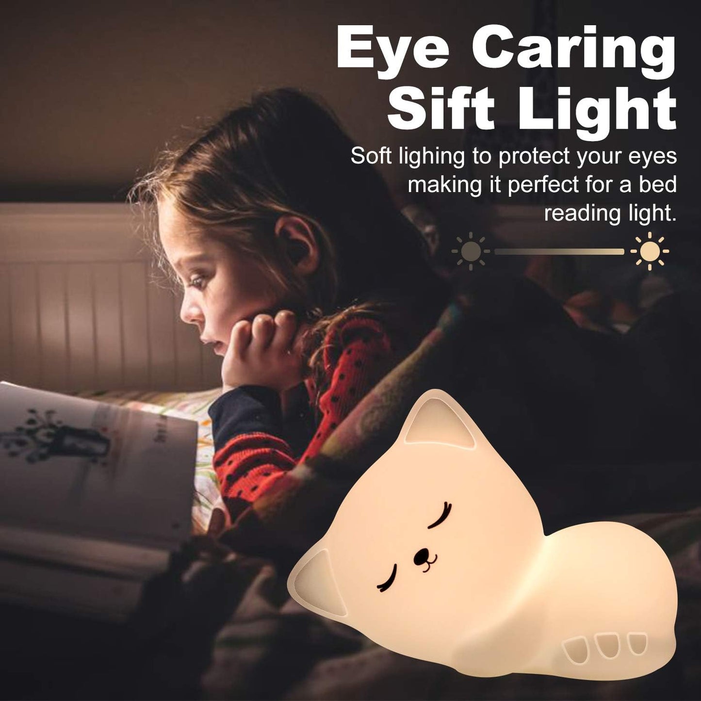 Desidiya® Touch Silicone Panda Light – Night Light for Kids, Girls & Boys | Cute Bedroom Decor for Women | Valentine Special