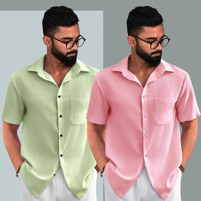 Combo of Men's Regular Fit Shirt  (Pack of 2)