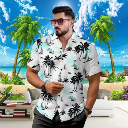 Casual Printed Half Sleeves Shirt for Man