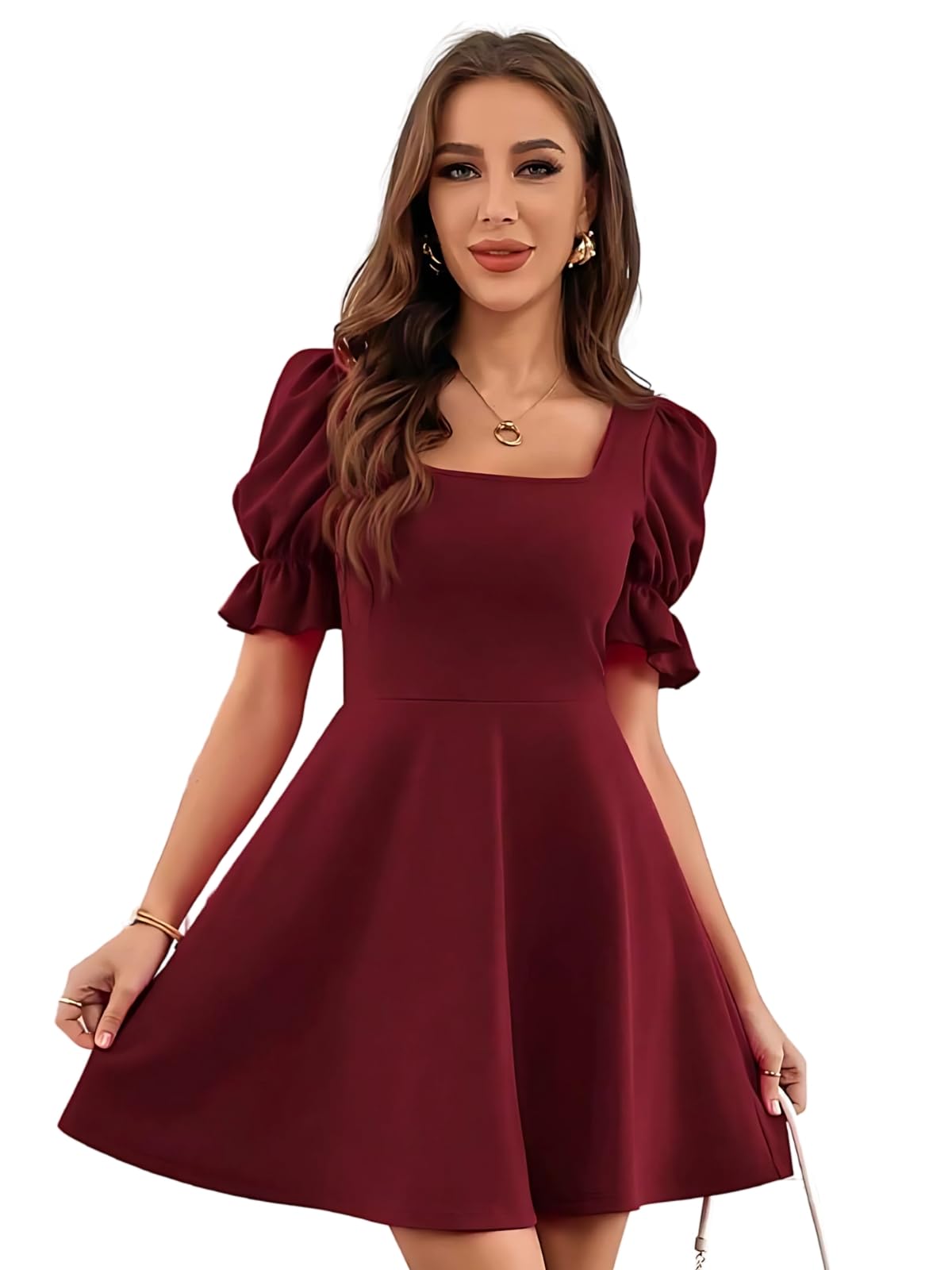 Summer Dress for Women | Short One Piece A-Line Midi Dress | Lightweight Vacation Wear & Daily Casual Outfit