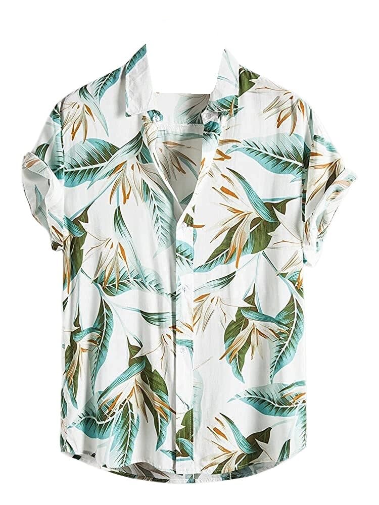 Leriya Fashion Men's Casual Rayon Relaxed Fit Shirt Button Down Summer Shirts for Men | Stylish Printed | Short Sleeve | Trendy (Available in Plus Size and Combo Pack of 2)