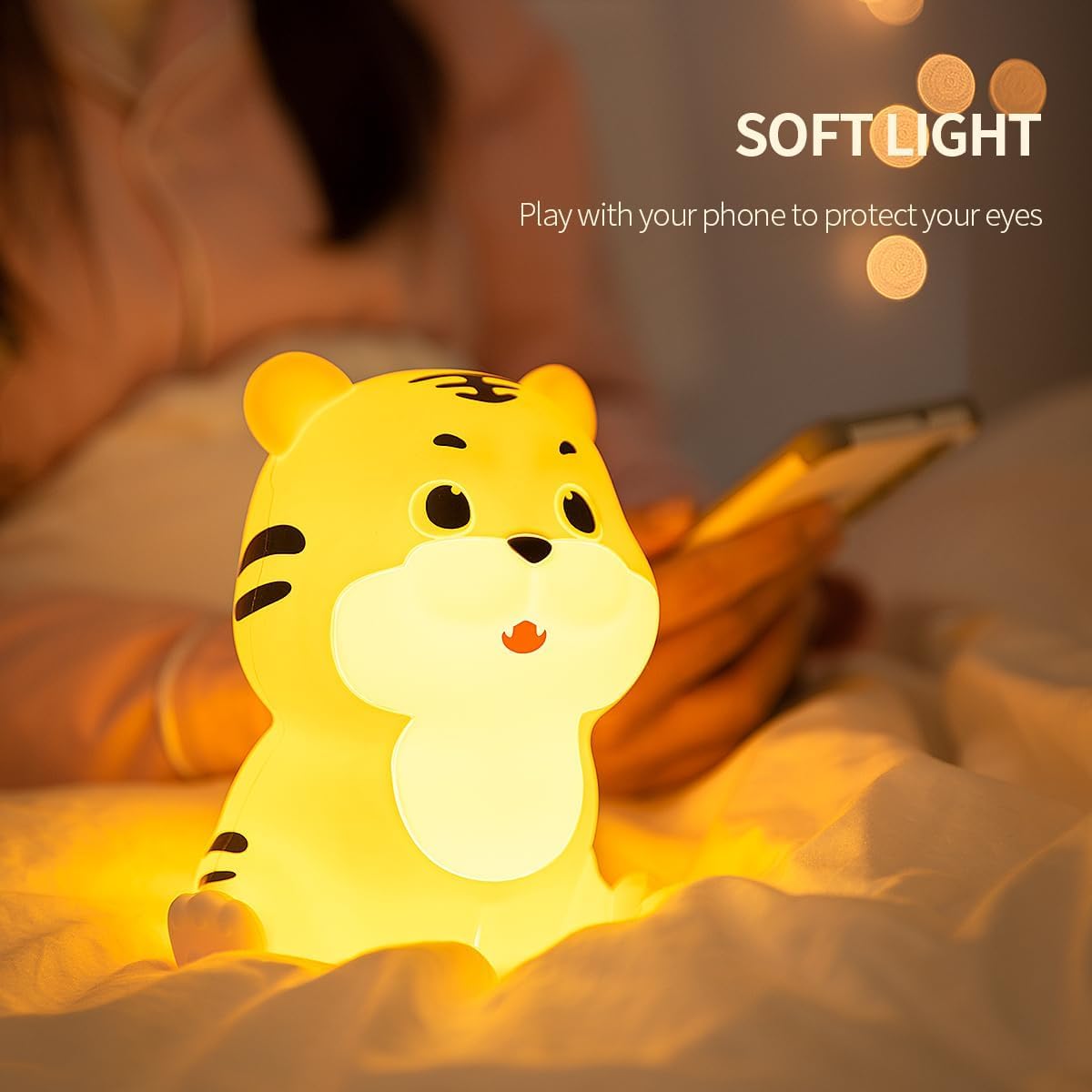 Desidiya® Touch Silicone Panda Light – Night Light for Kids, Girls & Boys | Cute Bedroom Decor for Women | Valentine Special