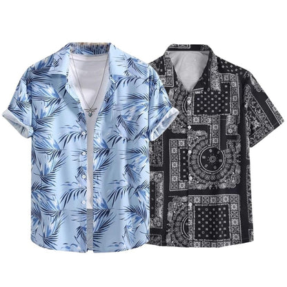 LERIYA FASHION Men's Rayon Shirt - Summer Button Down Shirts | Half Sleeve Printed |Formal |Casual Stylish (Available in Plus Size and Combo Pack of 2)