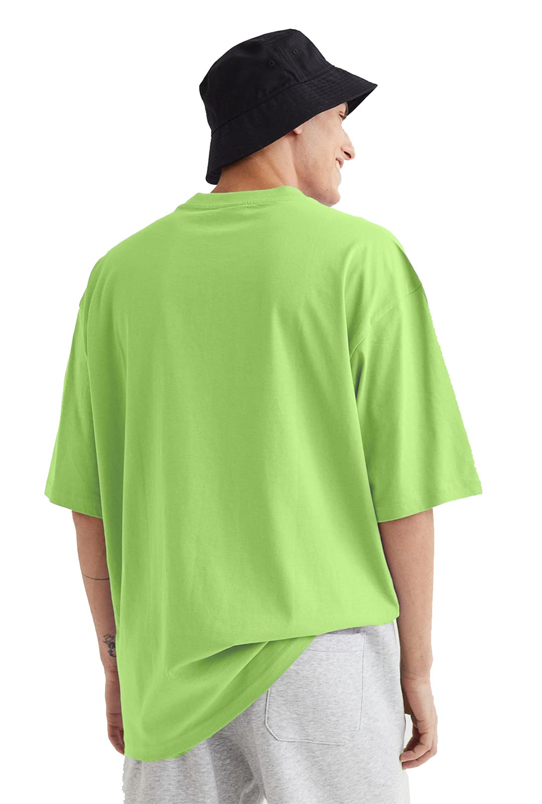 LEOTUDE Men's Cotton Oversized Fit Half Sleeve Oversized Printed T-Shirt, Round Neck Longline Drop Shoulder | ful Printed Combo T-Shirt (Pack of 3)