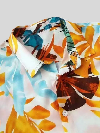 Leriya Fashion Men's Casual Rayon Relaxed Fit Shirt Button Down Summer Shirts for Men | Stylish Printed | Short Sleeve | Trendy (Available in Plus Size and Combo Pack of 2)