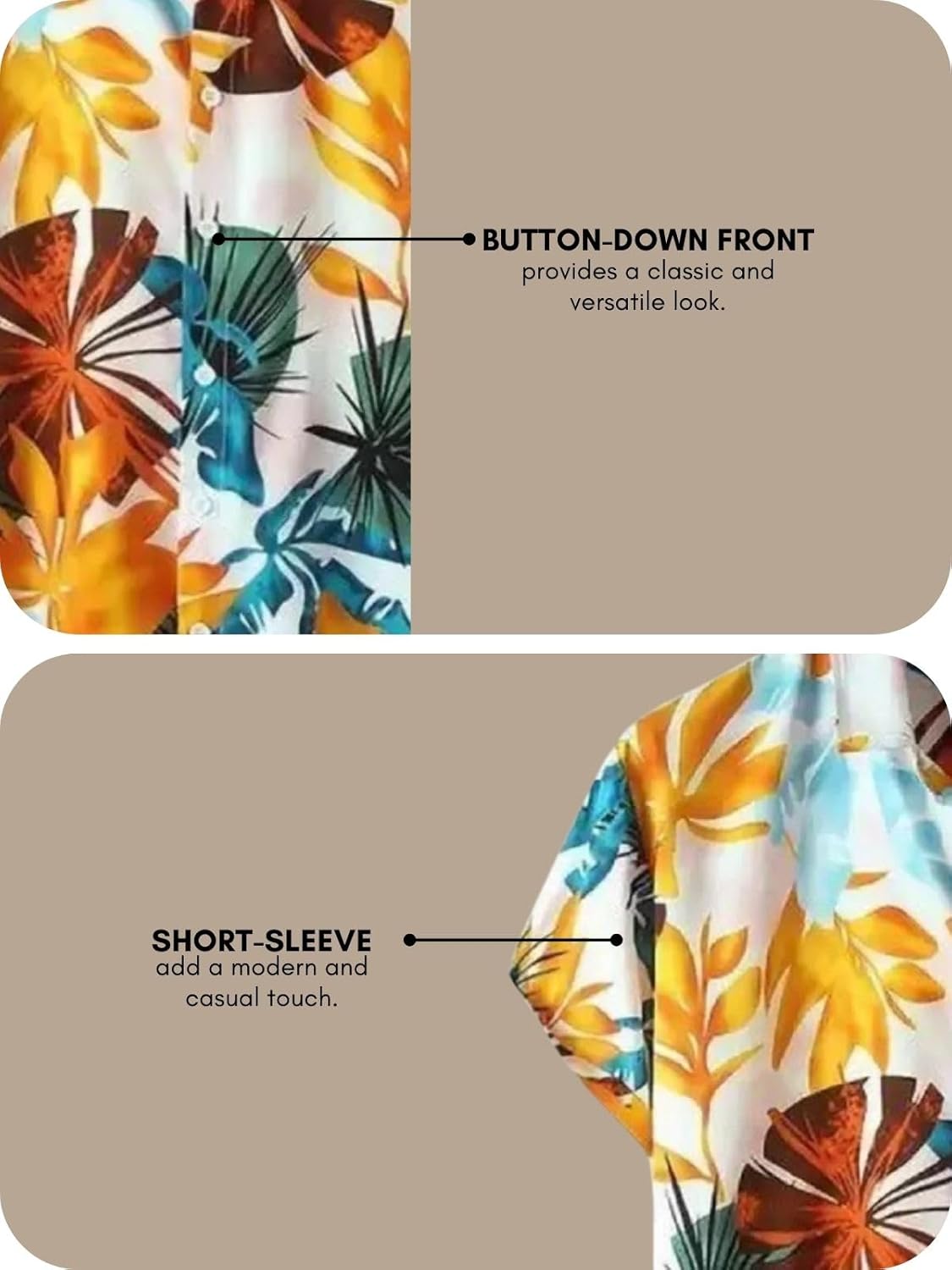 Leriya Fashion Men's Casual Rayon Relaxed Fit Shirt Button Down Summer Shirts for Men | Stylish Printed | Short Sleeve | Trendy (Available in Plus Size and Combo Pack of 2)