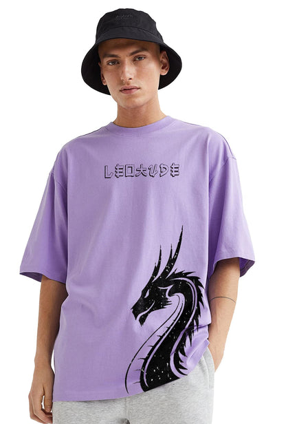 LEOTUDE Men's Cotton Oversized Fit Half Sleeve Oversized Printed T-Shirt, Round Neck Longline Drop Shoulder | ful Printed Combo T-Shirt (Pack of 3)