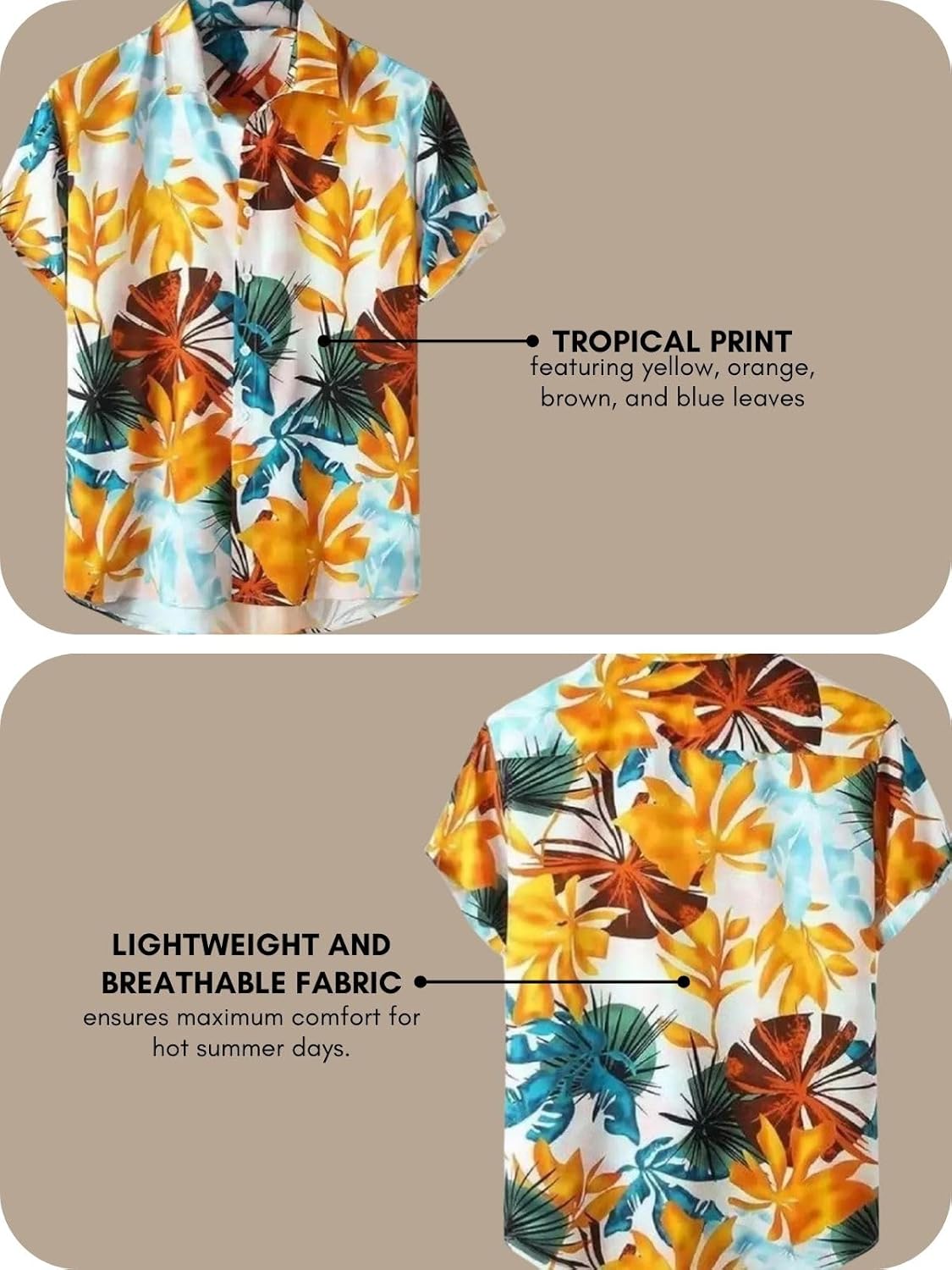 Leriya Fashion Men's Casual Rayon Relaxed Fit Shirt Button Down Summer Shirts for Men | Stylish Printed | Short Sleeve | Trendy (Available in Plus Size and Combo Pack of 2)