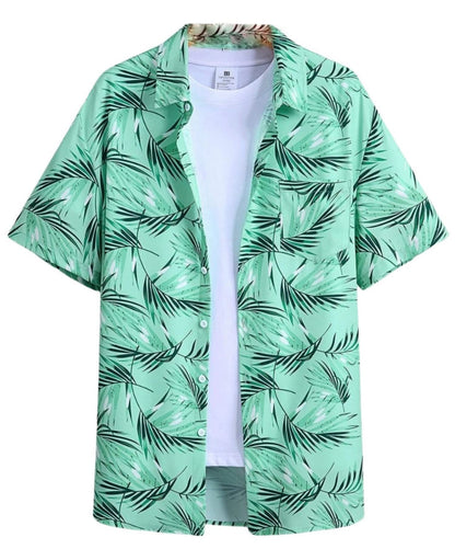 OM SAI LATEST CREATION Men's Casual Cotton Shirt – Button Down Summer Shirt for Men | Lightweight Textured Fabric | Perfect for Daily & Weekend Wear