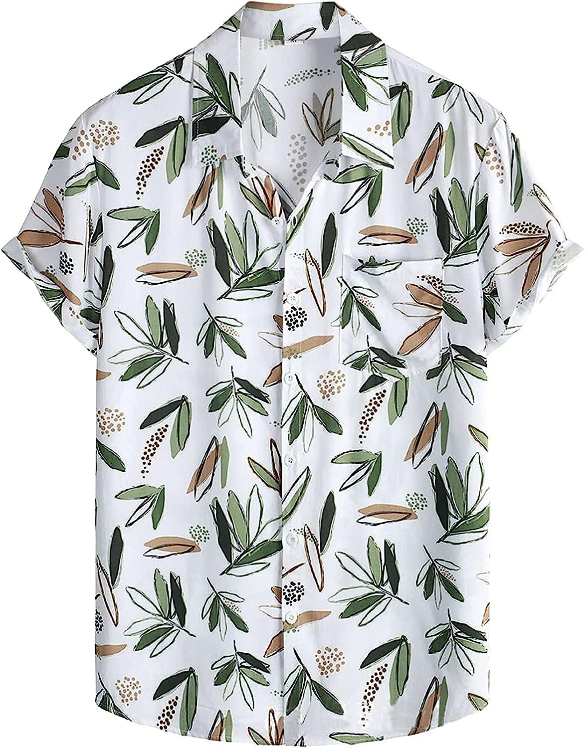 Leriya Fashion Men's Casual Rayon Relaxed Fit Shirt Button Down Summer Shirts for Men | Stylish Printed | Short Sleeve | Trendy (Available in Plus Size and Combo Pack of 2)