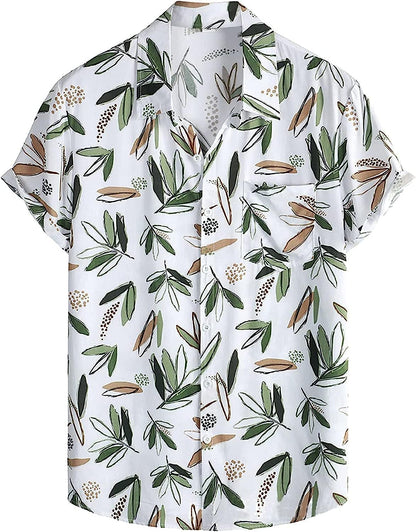 Leriya Fashion Men's Casual Rayon Relaxed Fit Shirt Button Down Summer Shirts for Men | Stylish Printed | Short Sleeve | Trendy (Available in Plus Size and Combo Pack of 2)