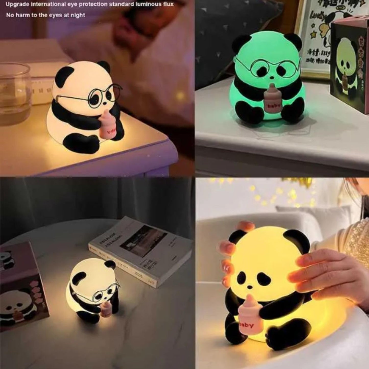 Desidiya® Touch Silicone Panda Light – Night Light for Kids, Girls & Boys | Cute Bedroom Decor for Women | Valentine Special