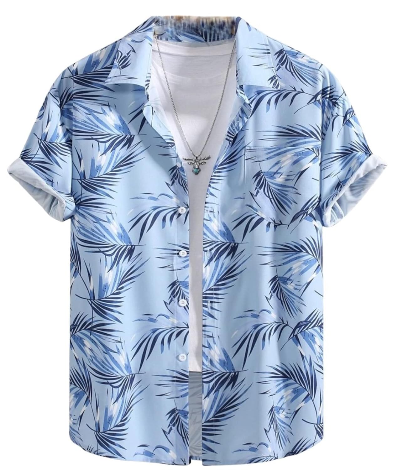 LERIYA FASHION Men's Rayon Shirt - Summer Button Down Shirts | Half Sleeve Printed |Formal |Casual Stylish (Available in Plus Size and Combo Pack of 2)