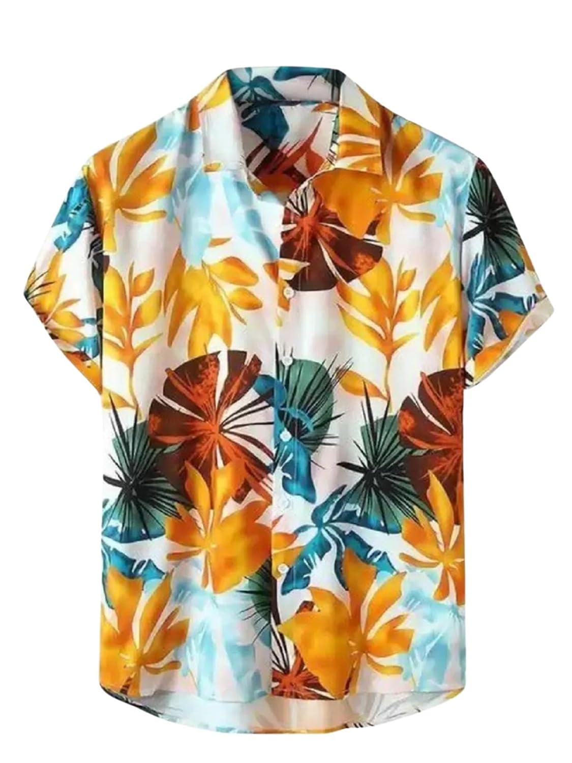 Leriya Fashion Men's Casual Rayon Relaxed Fit Shirt Button Down Summer Shirts for Men | Stylish Printed | Short Sleeve | Trendy (Available in Plus Size and Combo Pack of 2)