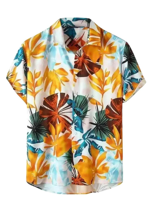 Leriya Fashion Men's Casual Rayon Relaxed Fit Shirt Button Down Summer Shirts for Men | Stylish Printed | Short Sleeve | Trendy (Available in Plus Size and Combo Pack of 2)
