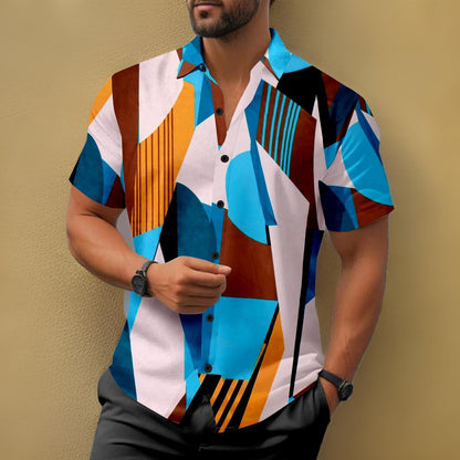 Casual Printed Half Sleeves Shirt for Man