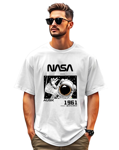 AUSK Mens Oversized Half Sleeve Printed T-Shirt for Men