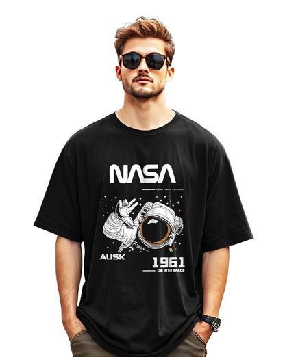 AUSK Mens Oversized Half Sleeve Printed T-Shirt for Men