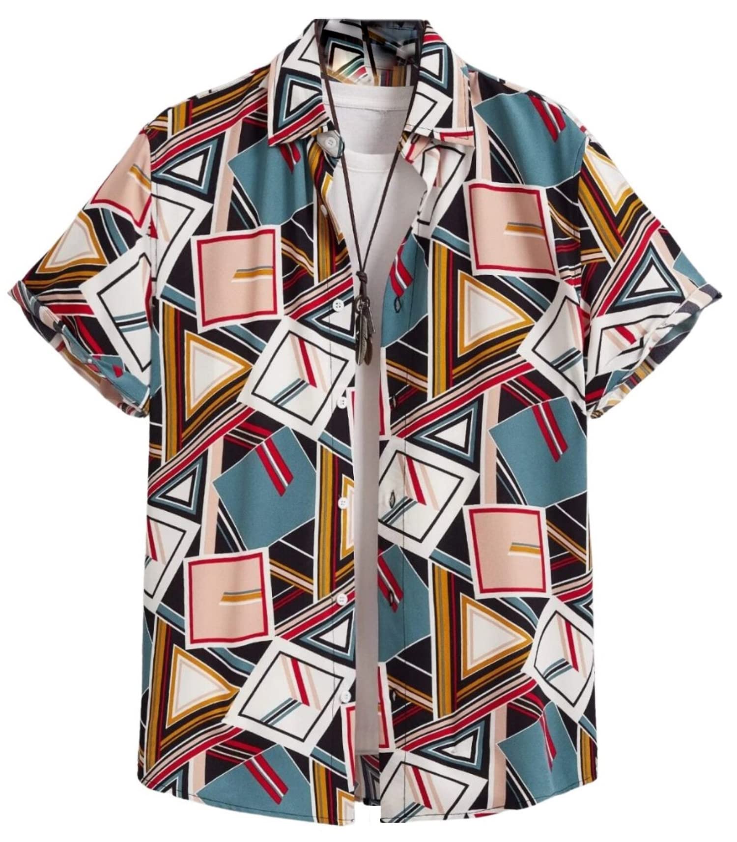 LERIYA FASHION Men's Rayon Shirt - Summer Button Down Shirts | Half Sleeve Printed |Formal |Casual Stylish (Available in Plus Size and Combo Pack of 2)