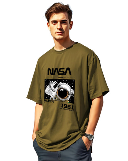 AUSK Mens Oversized Half Sleeve Printed T-Shirt for Men