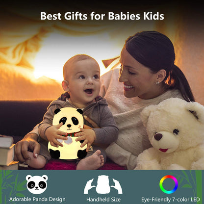 Desidiya® Touch Silicone Panda Light – Night Light for Kids, Girls & Boys | Cute Bedroom Decor for Women | Valentine Special